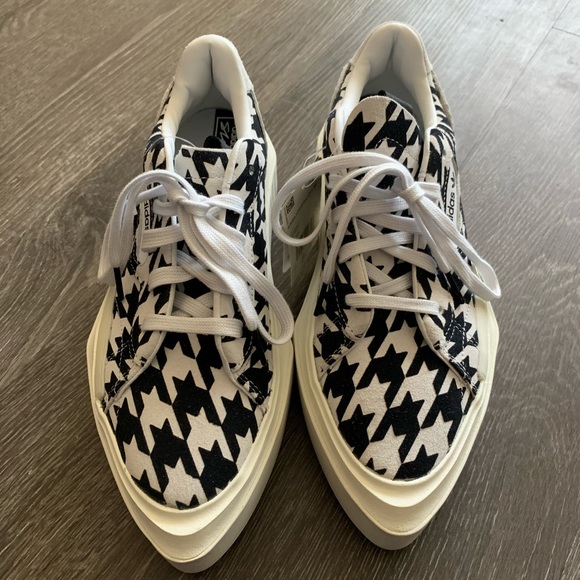 adidas | Shoes | Adidas Hypersleek Purple Black Houndstooth Platform Sneakers | Poshmark
